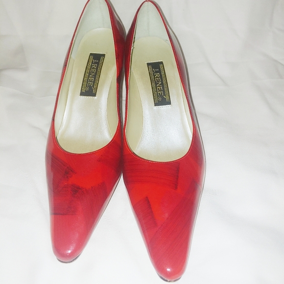 JRenee vintage pointy black label red heels - Picture 2 of 6